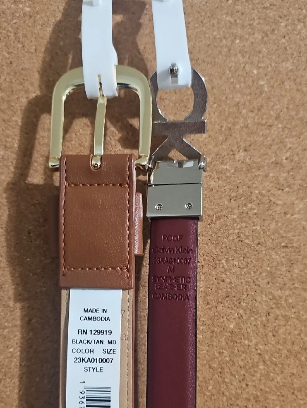 Calvin Klein Reversible Black/Burgundy & Brown Women's Belts